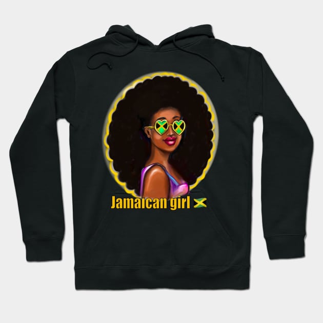 Best Jamaican clothes for women and girls  Jamaica flag  colors colours natural afro hair. The best Gifts for black women 2022 Jamaica Hoodie by Artonmytee